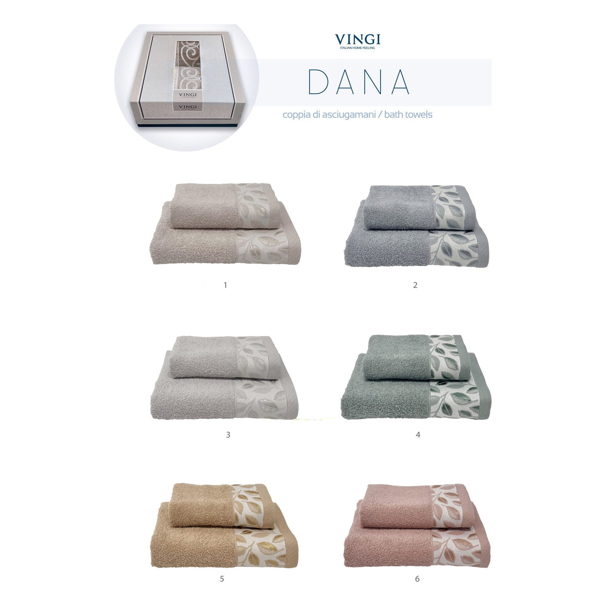 Asciugamani spugna Dana 2+2 all'Ingrosso