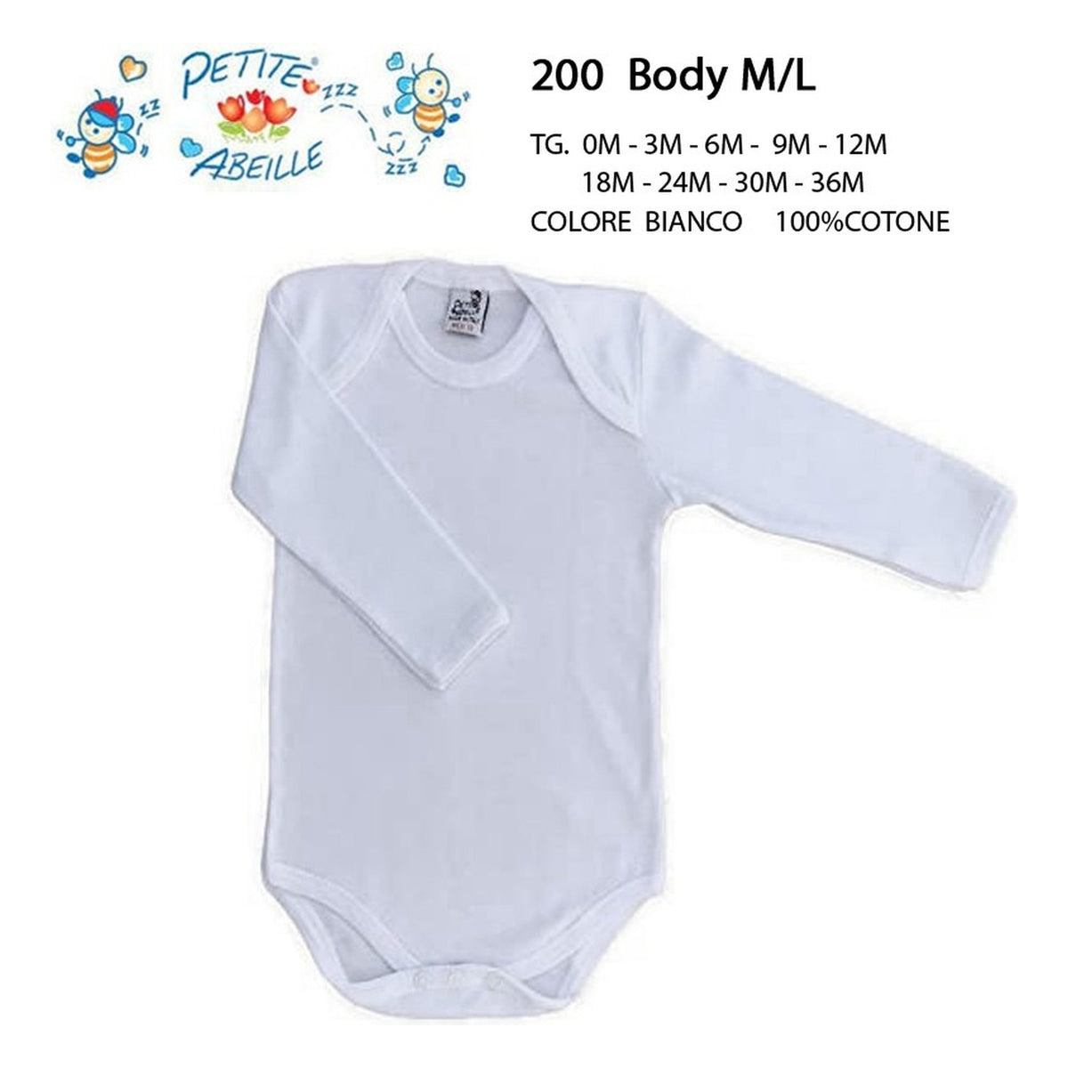 Body m/l Petite Abeille art.200 pz.6 all'Ingrosso