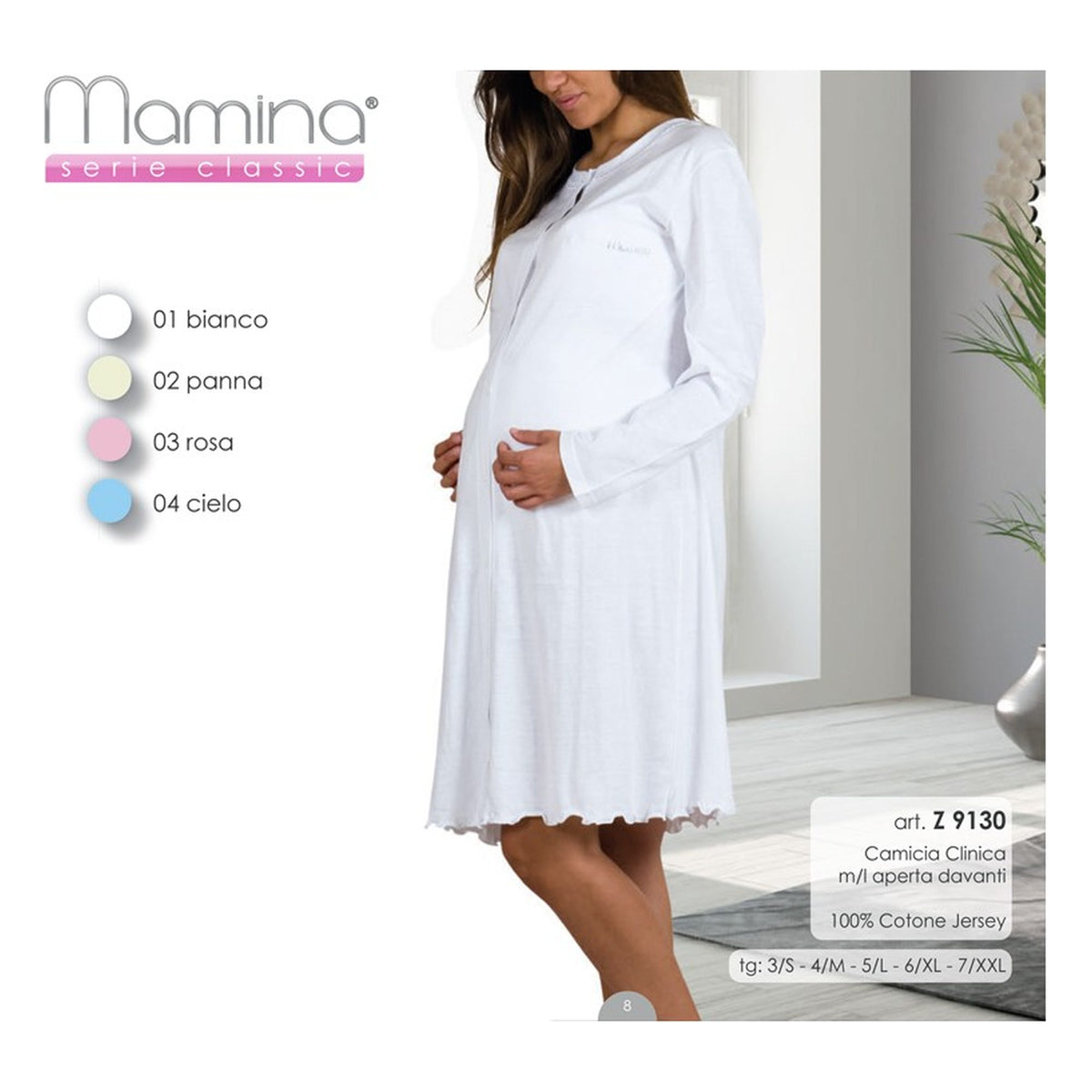 Camicia clinica Mamina art.z9130 all'Ingrosso