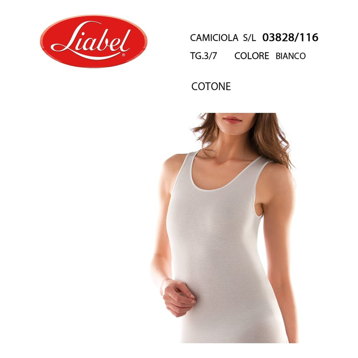 Camiciola donna s/l Liabel art.03828/116 cotone all'Ingrosso