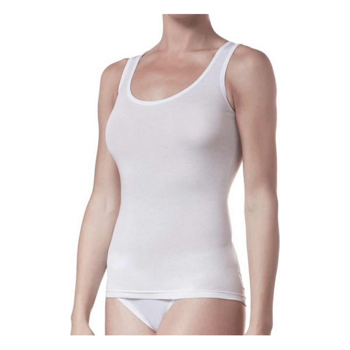 Canotta donna New Day 909 s/l cotone costina all'Ingrosso
