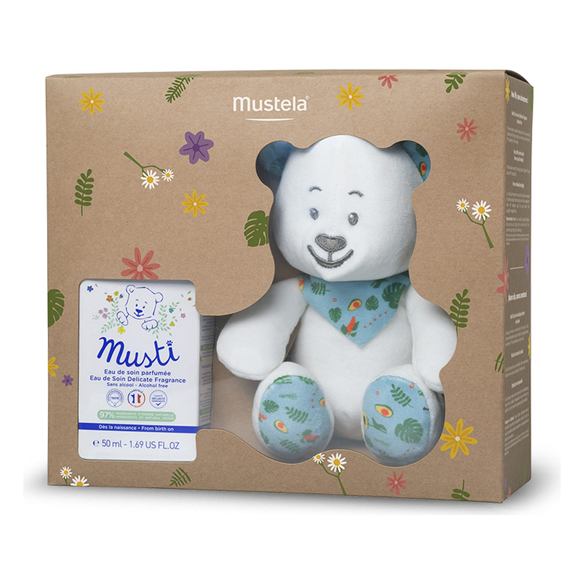 Cofanetto Musti con Acqua profumata e orsetto Mustela all'Ingrosso