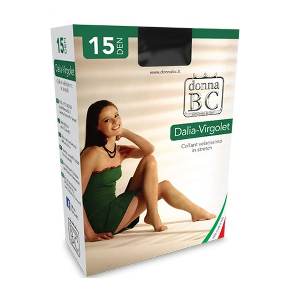 Collant donna BC Dalia-Virgolet 15 Den paia 12 all'Ingrosso