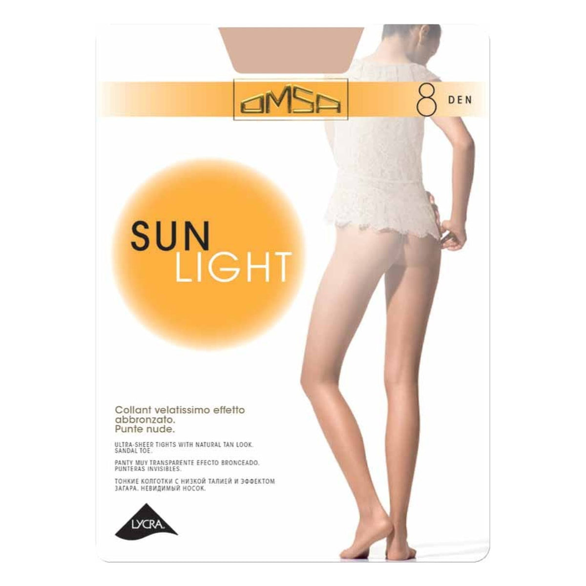 Collant Omsa Sunlight 8 Den paia 5 all'Ingrosso