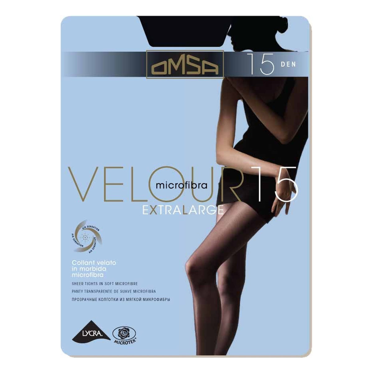 Collant Omsa Velour 15 XL paia 5 all'Ingrosso