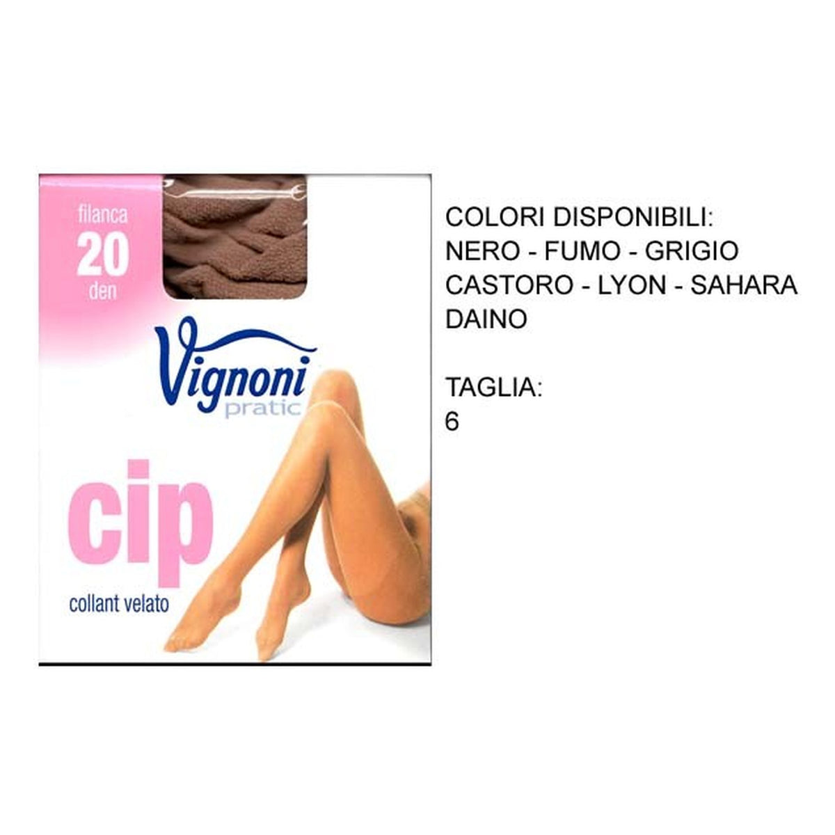 Collant Vignoni Cip 20 Mis.6 paia 12 all'Ingrosso