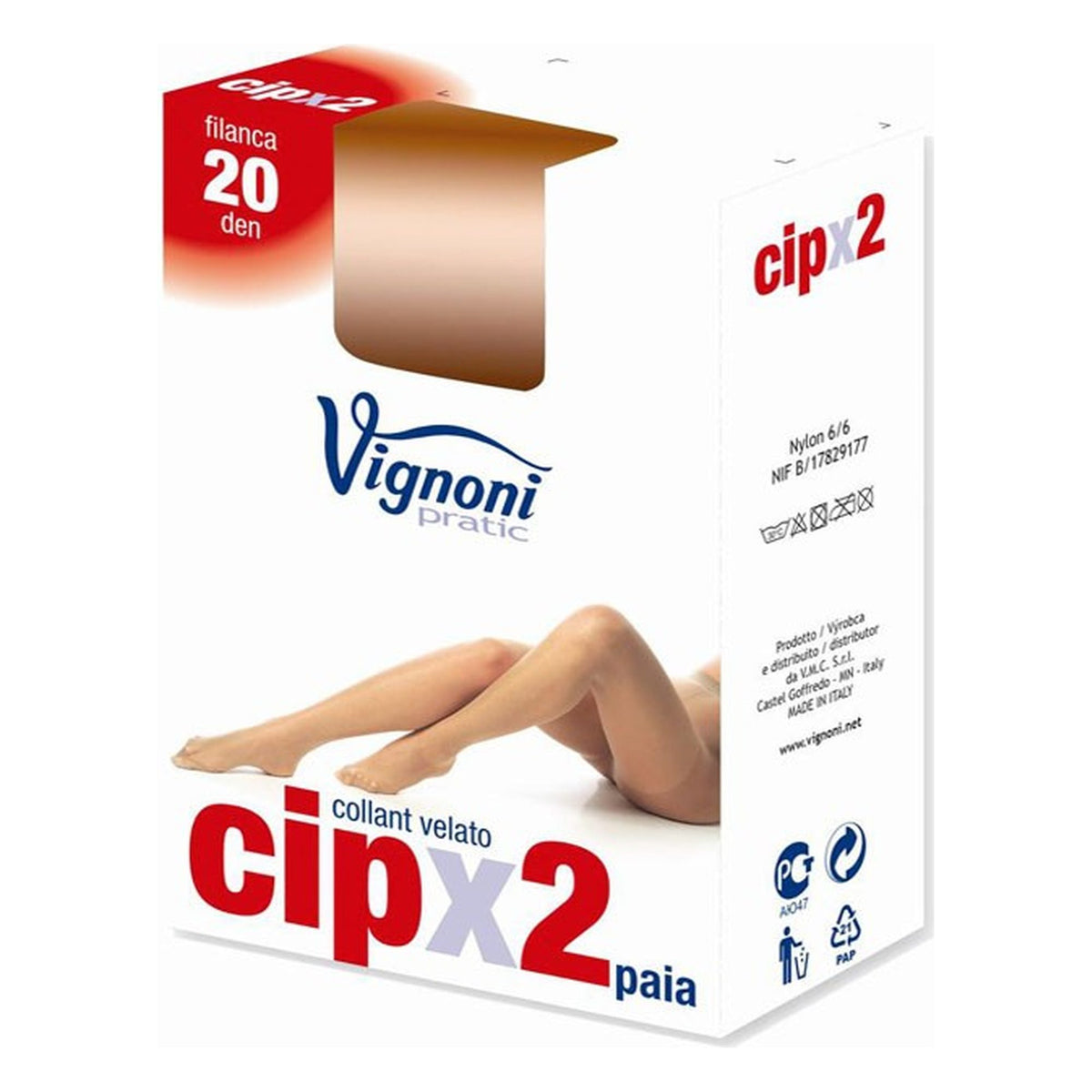 Collant Vignoni Cipx2 20 Den paia 20 all'Ingrosso