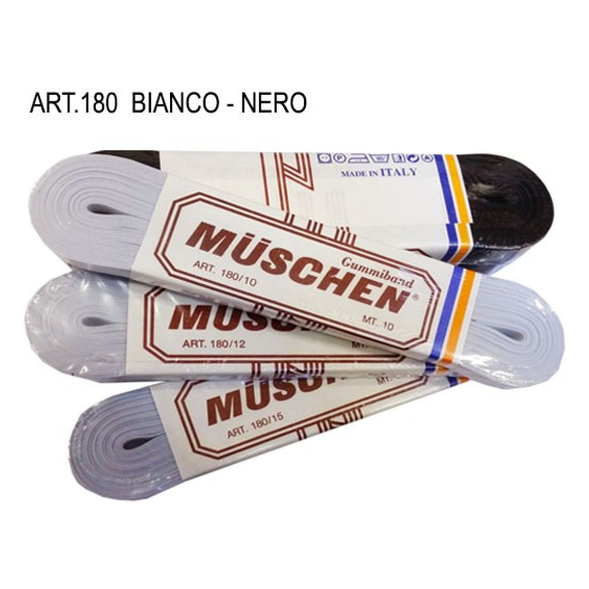 Elastico Muschen art.180 mm.30 Pezze da 10 Metri all'Ingrosso