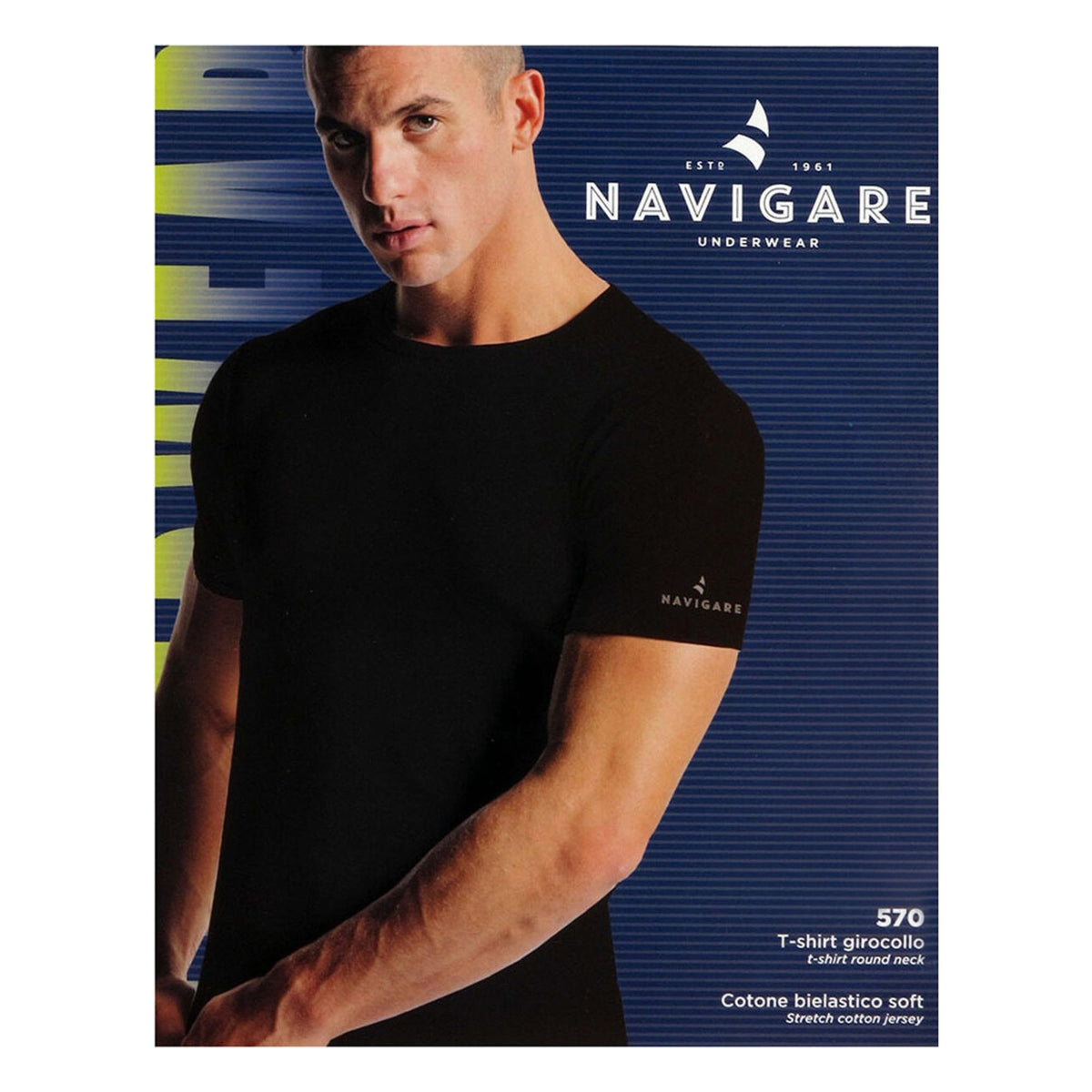 Maglia girocollo Navigare cotone art.B2Y570 pz.3 all'Ingrosso