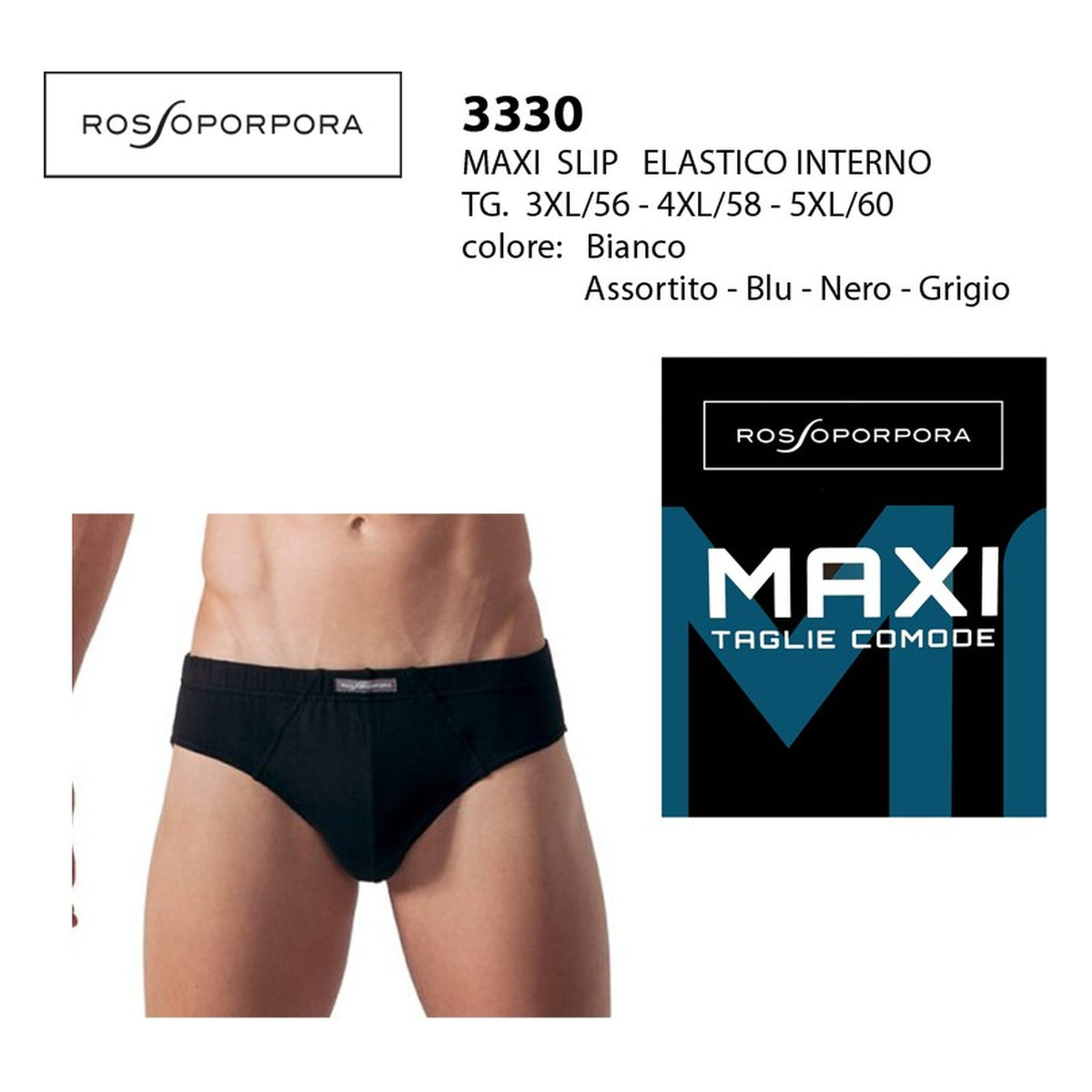 Maxi Slip Rossoporpora art.3330 pz.3 all'Ingrosso
