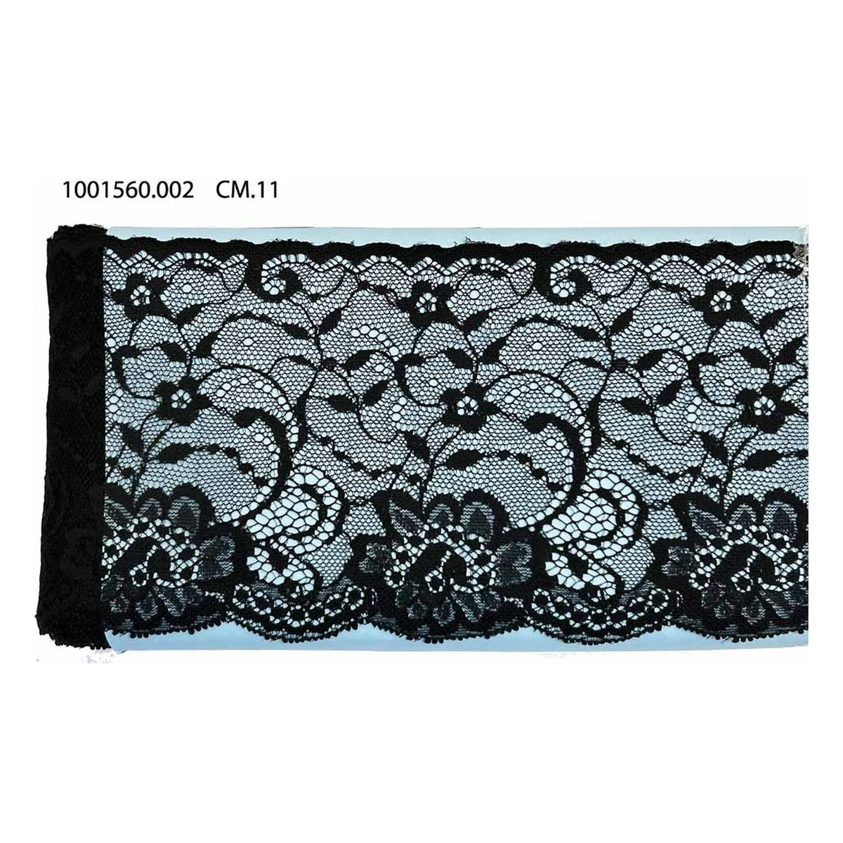 Merletto Nylon 100156 mt.20 Nero all'Ingrosso