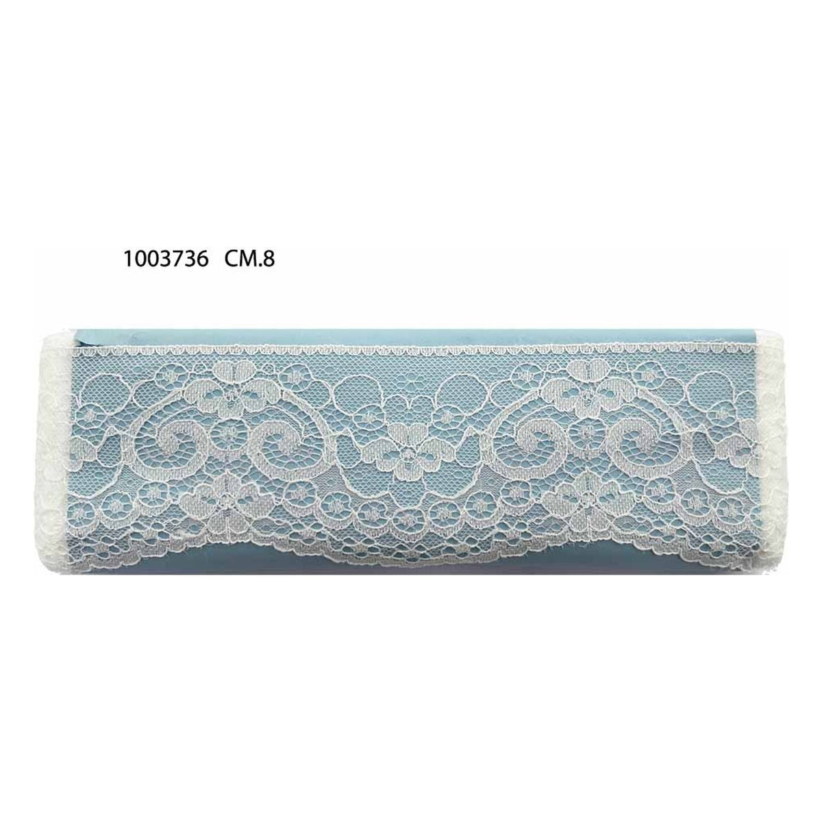Merletto nylon 1003736 mt.20 Bianco Panna all'Ingrosso