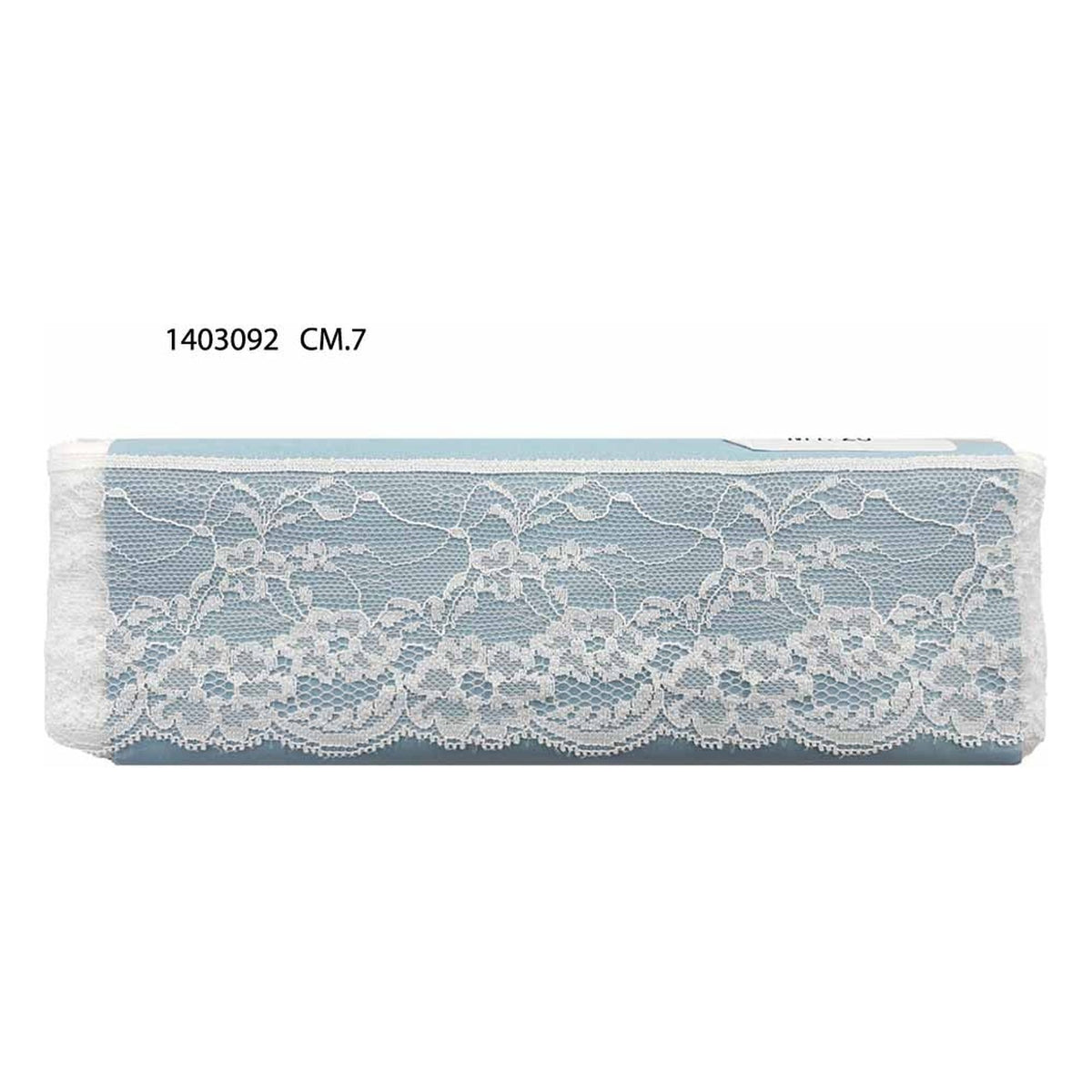 Merletto nylon 1403092 mt.20 Bianco Panna all'Ingrosso