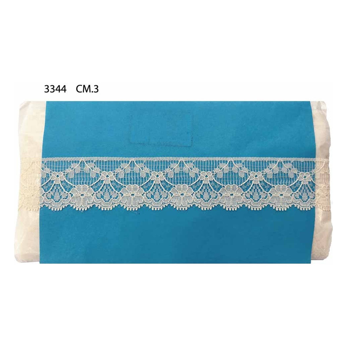 Merletto nylon 3344 mt.20 Panna all'Ingrosso