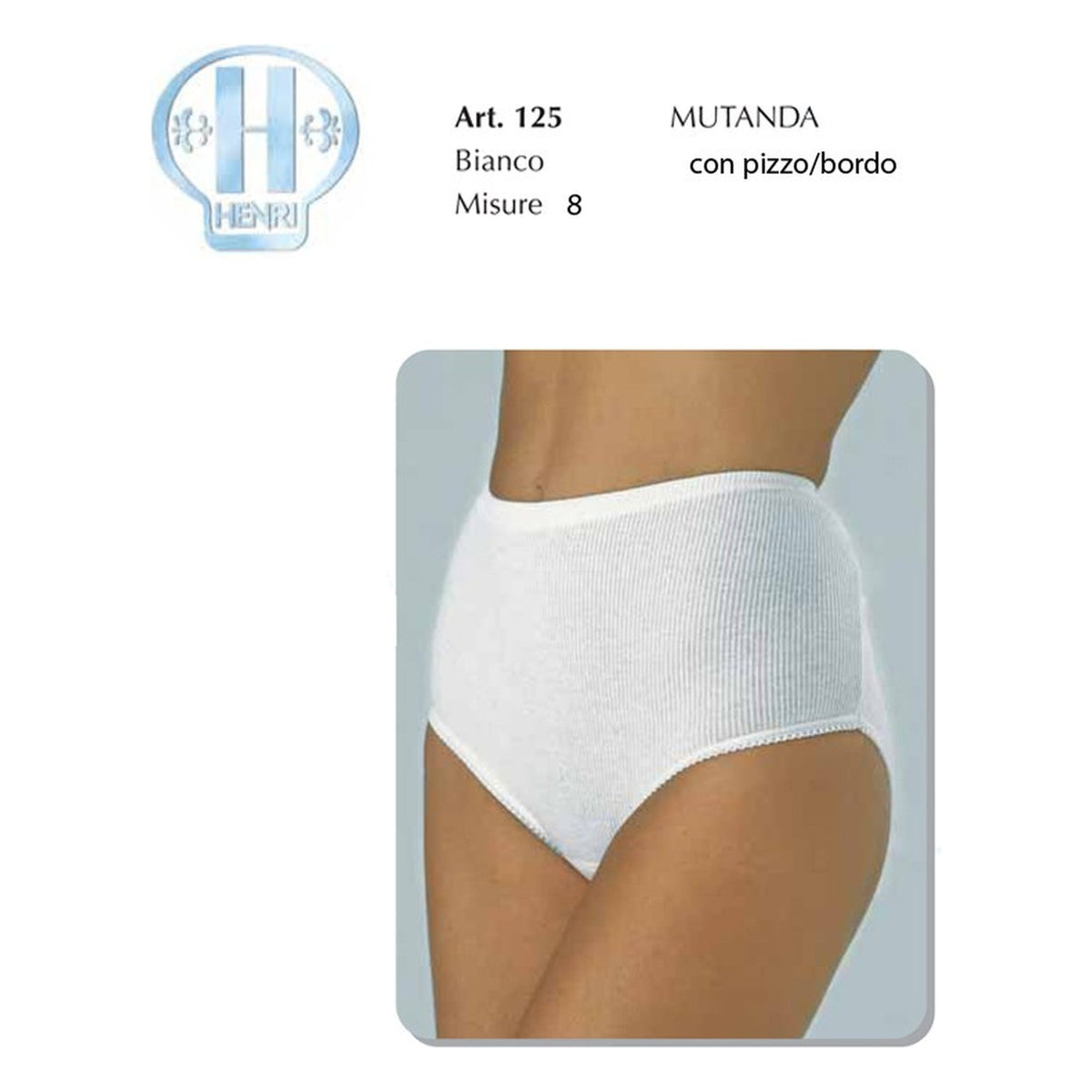 Mutanda donna Henri 125 8° all'Ingrosso