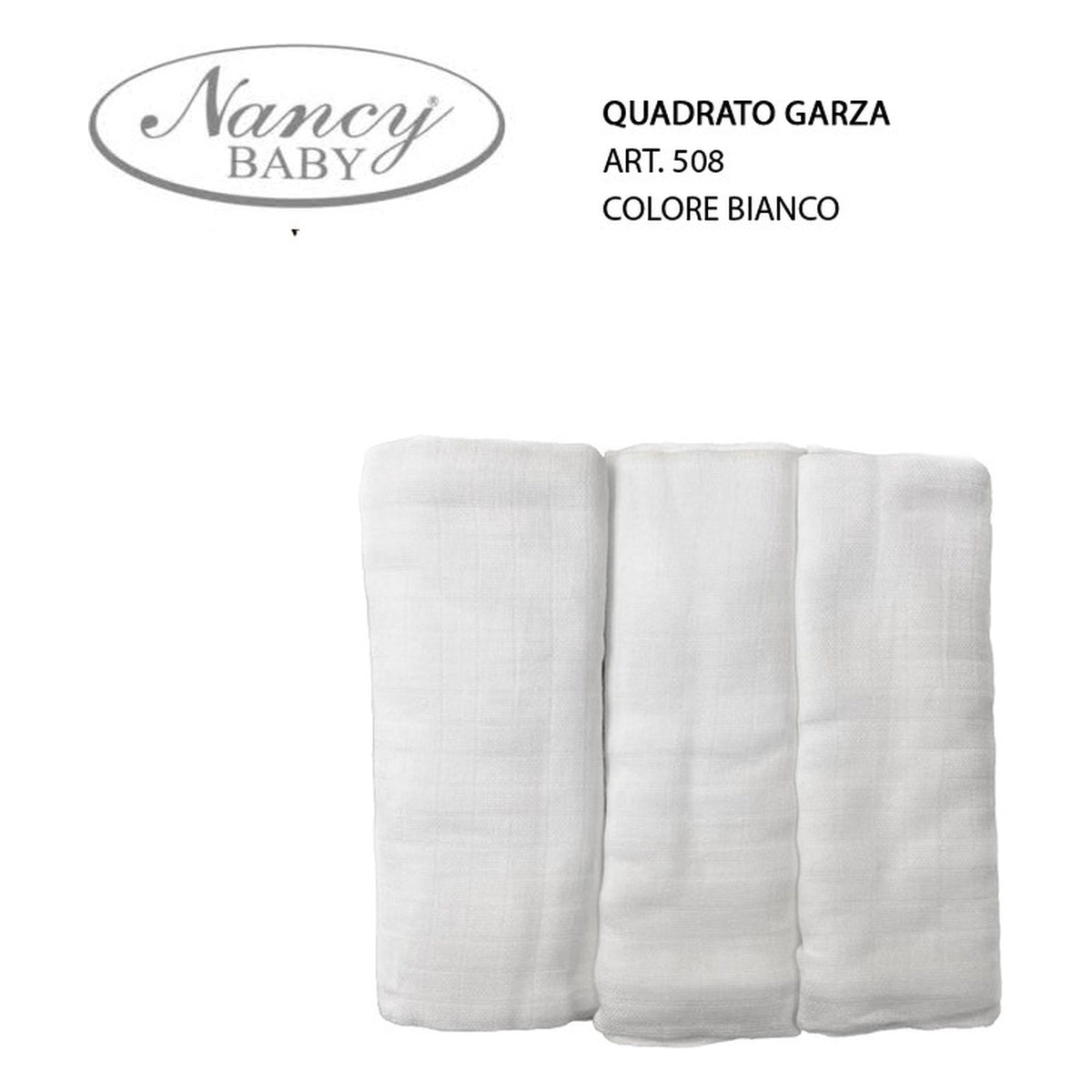 Quadrato Garza Bianco art.508 pz.3 all'Ingrosso