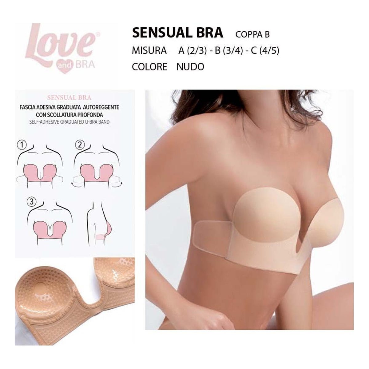 Reggiseno adesivo Love and Bra Sensual Bra all'Ingrosso