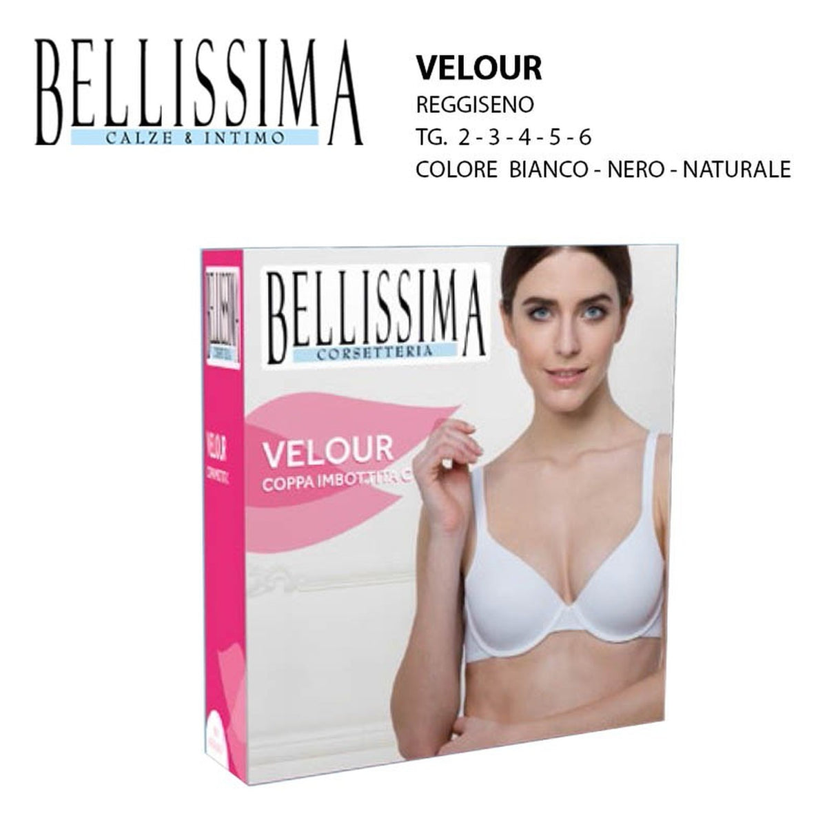 Reggiseno Bellissima art.Velour coppa C all'Ingrosso