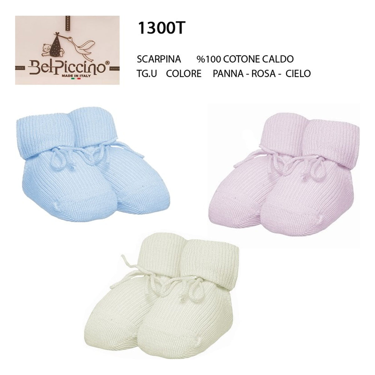 Scarpina Bel Piccino art.1300T CALDO COTONE all'Ingrosso