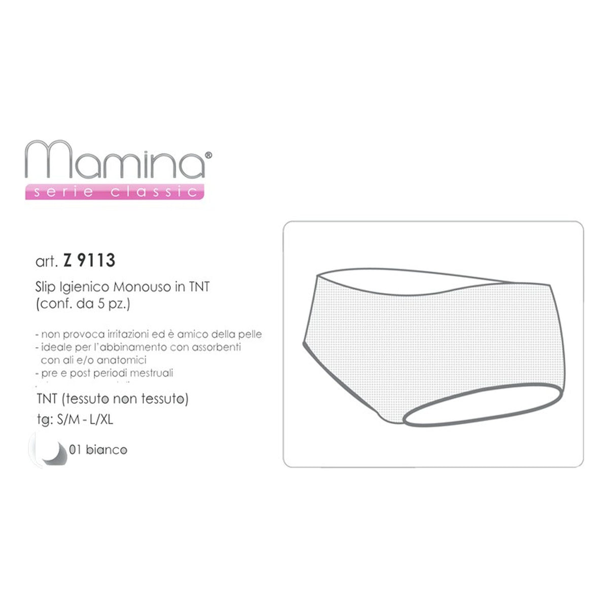 Slip igienico monouso Mamina art.z9113 all'Ingrosso