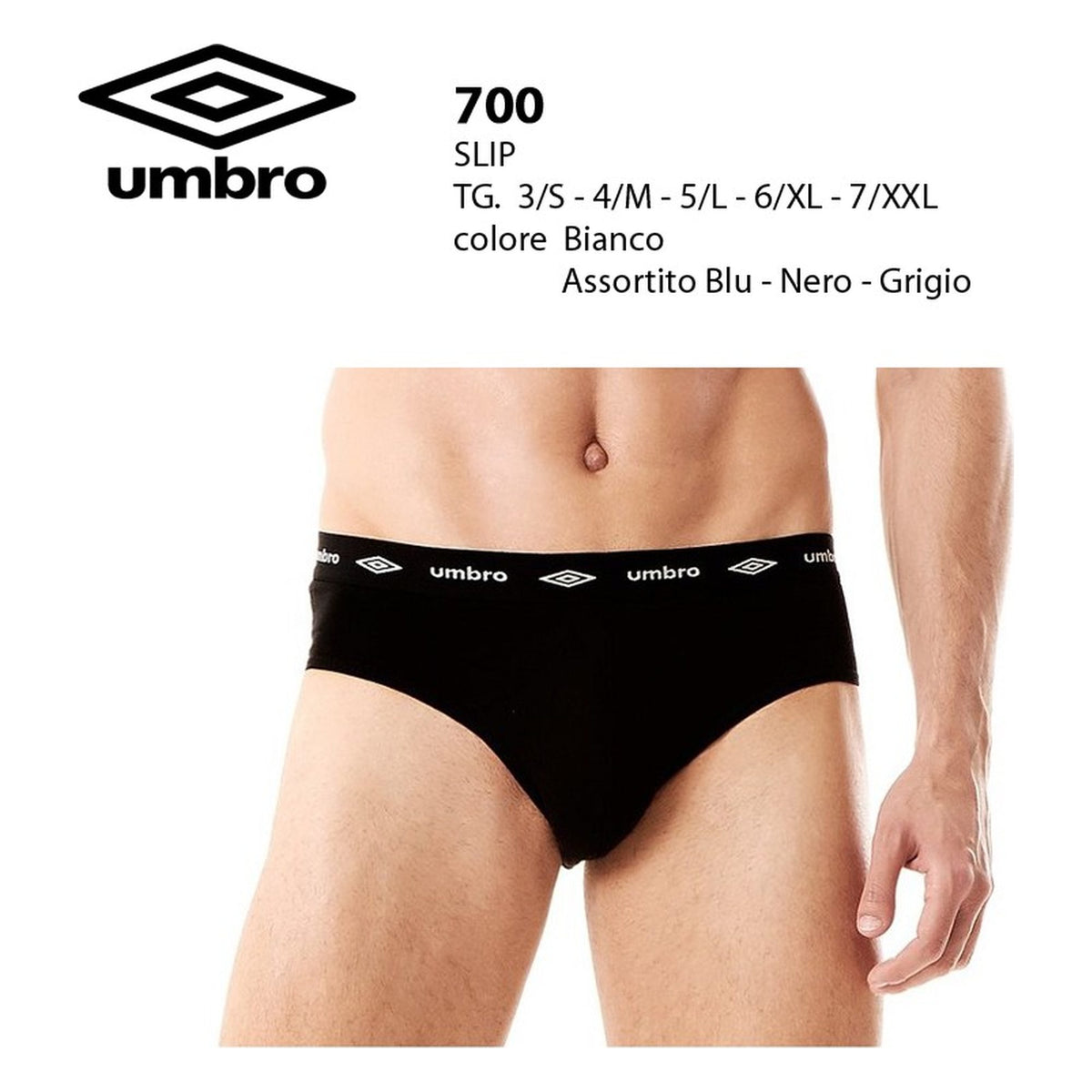 Slip uomo Umbro 700 all'Ingrosso