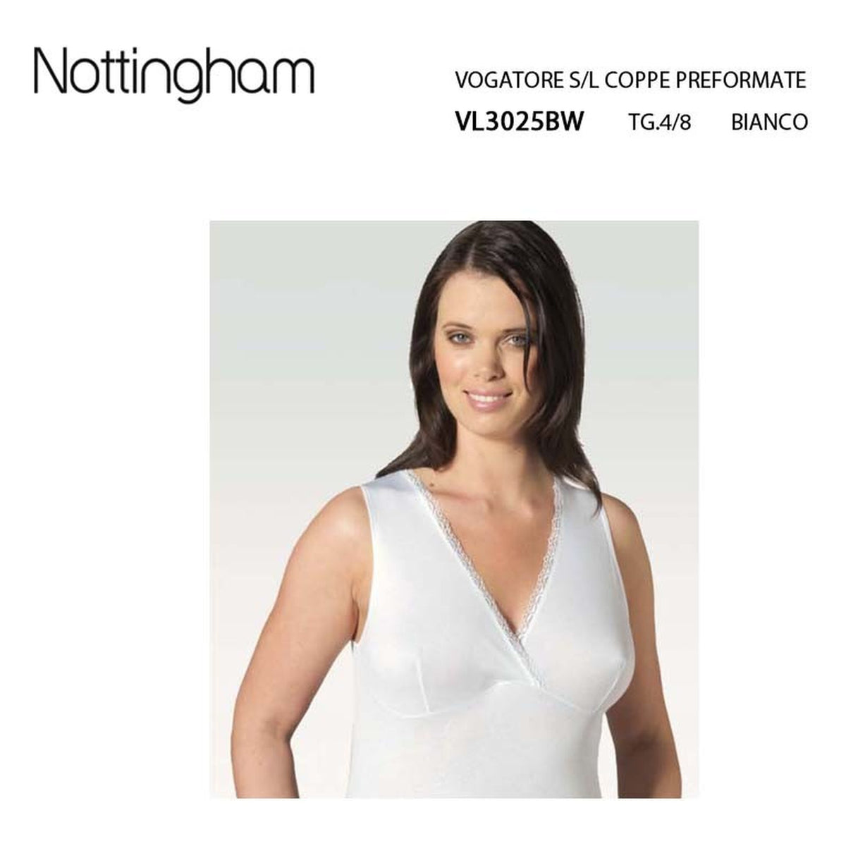Vogatore S/L Nottingham art.VL3025BW cotone bianco all'Ingrosso