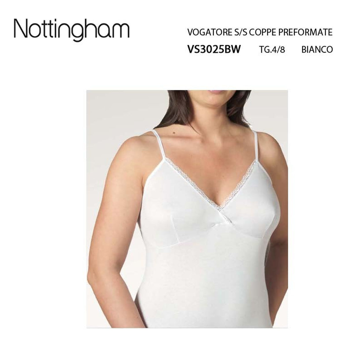 Vogatore S/S Nottingham art.VS3025BW cotone bianco all'Ingrosso
