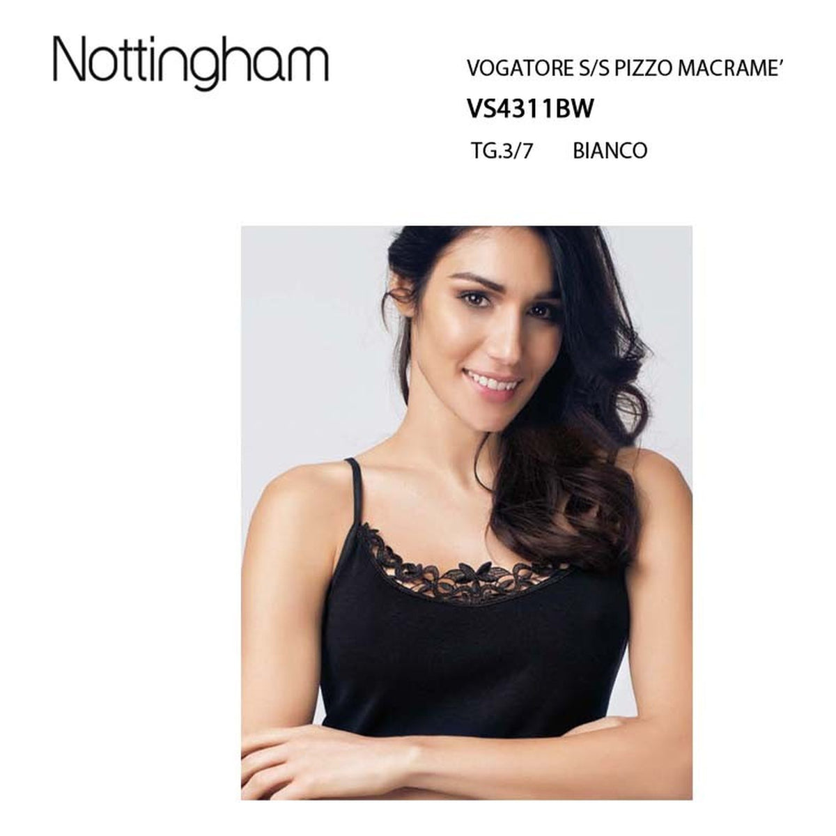 Vogatore S/S Nottingham art.VS4311BW cotone bianco all'Ingrosso