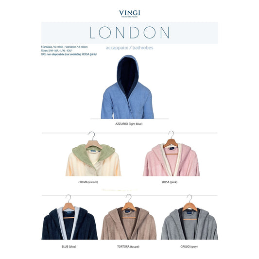 Accappatoio spugna Vingi London all'Ingrosso