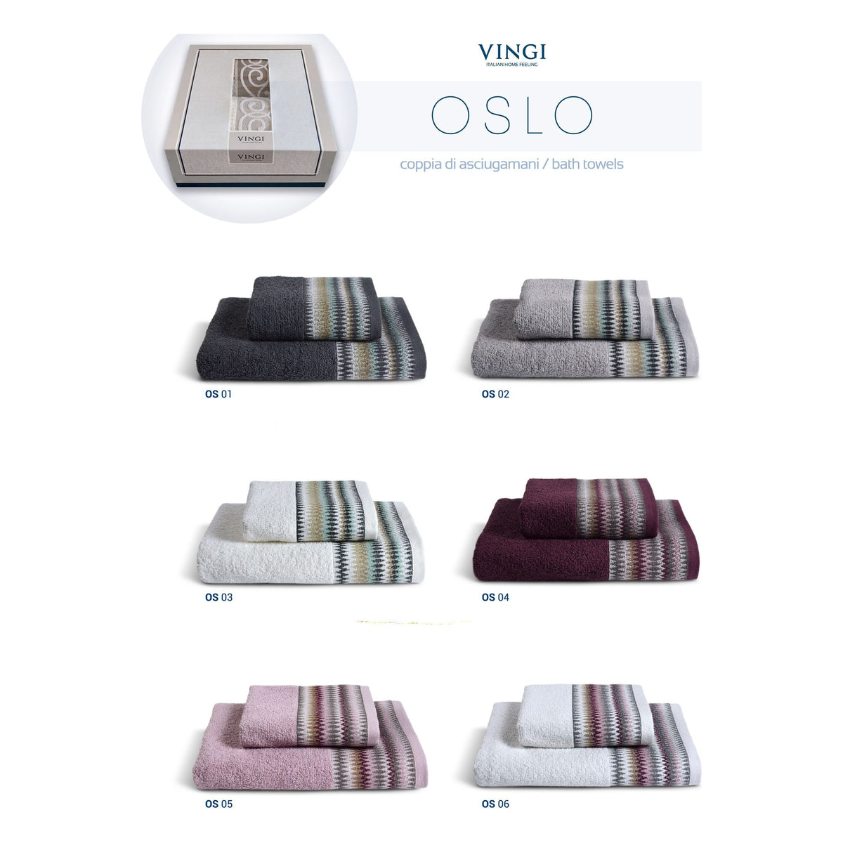 Asciugamani spugna Oslo 2+2 all'Ingrosso