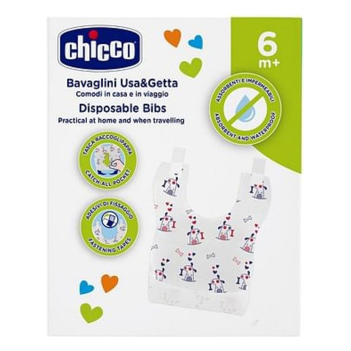 Bavaglini Usa&Getta Chicco 40 pezzi all'Ingrosso