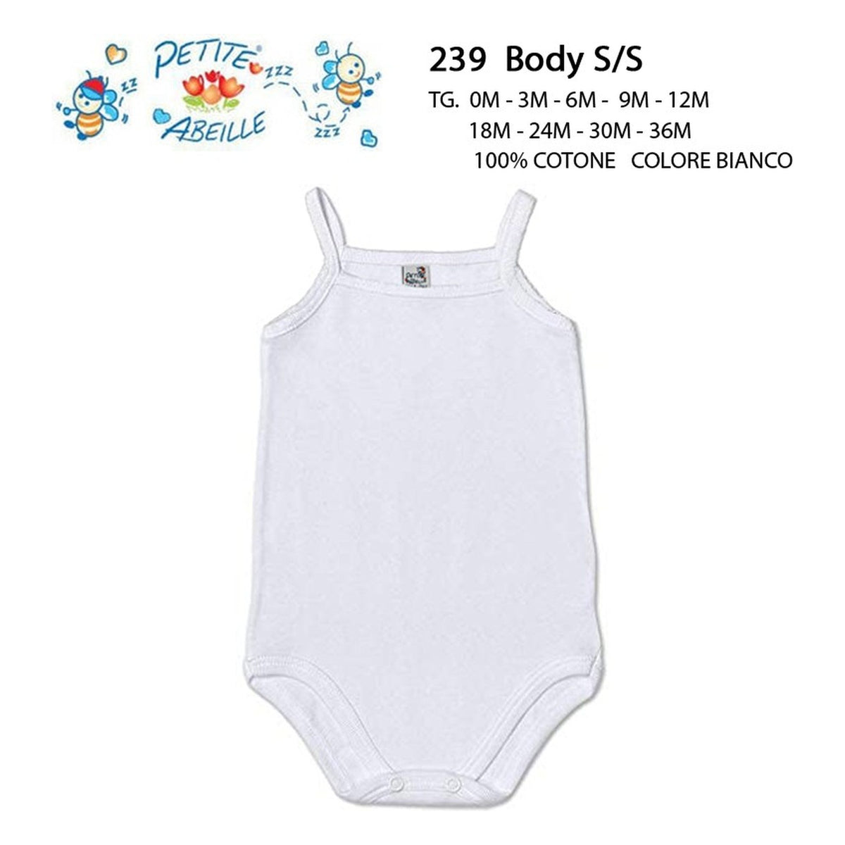 Body s/s Petite Abeille art.239 pz.6 all'Ingrosso