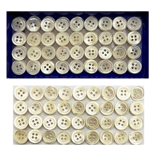Bottone madreperla 4 fori n.22 pezzi 144 all'Ingrosso