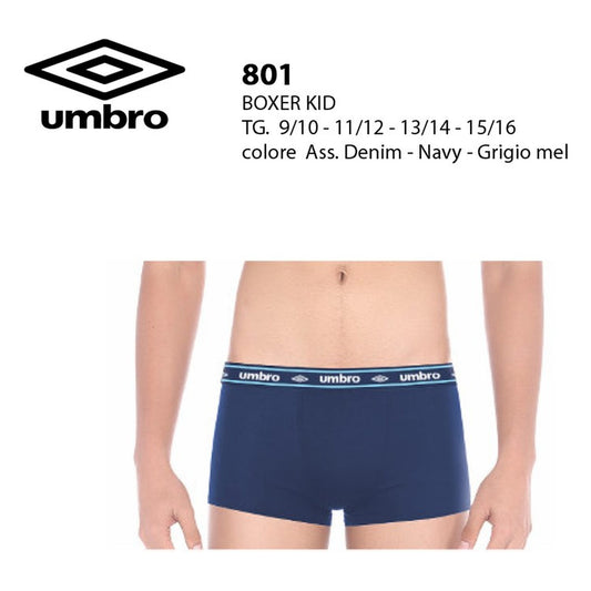 Boxer ragazzo Umbro art.801 pz.6 all'Ingrosso