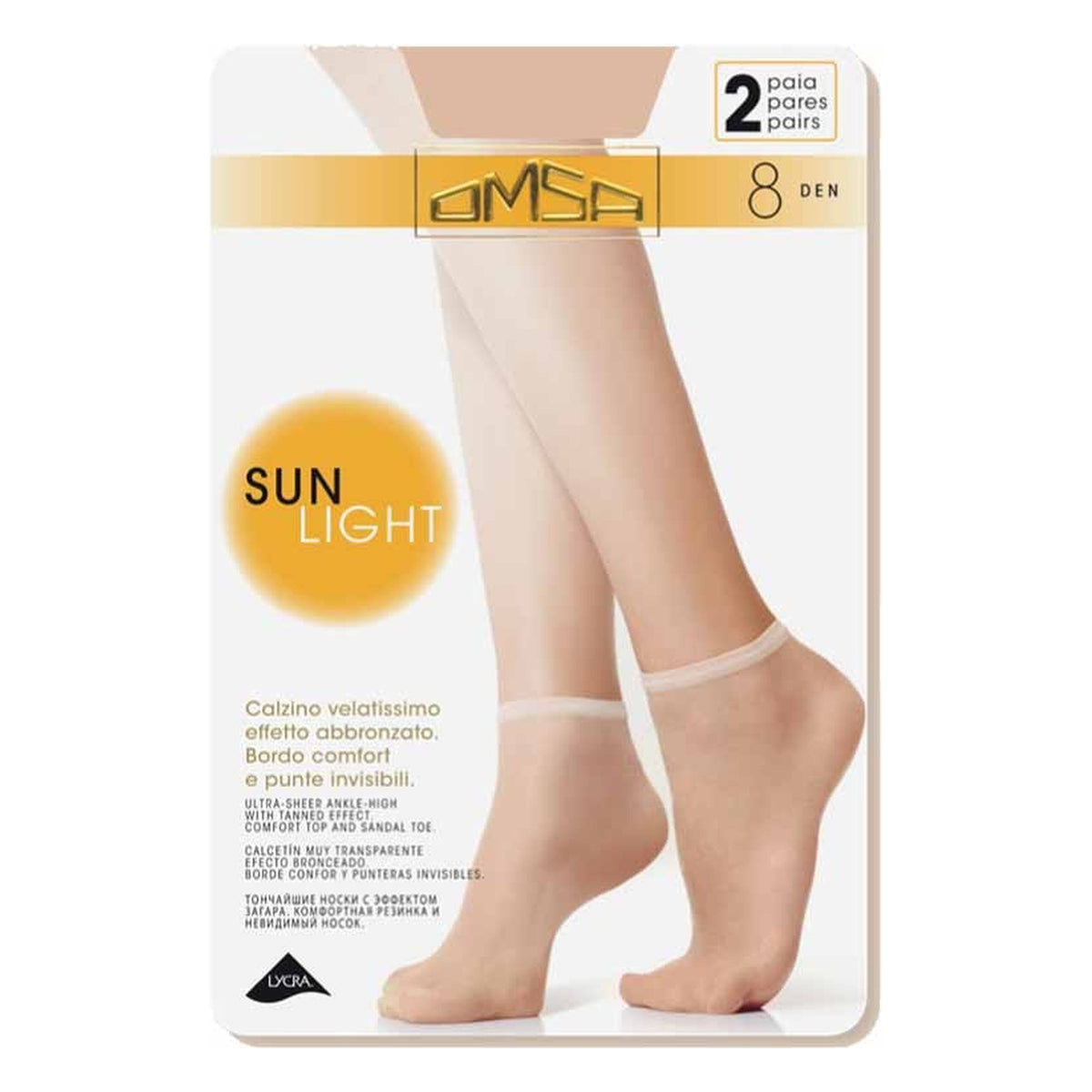 Calzino Omsa Sunlight 8 den pa.10 all'Ingrosso