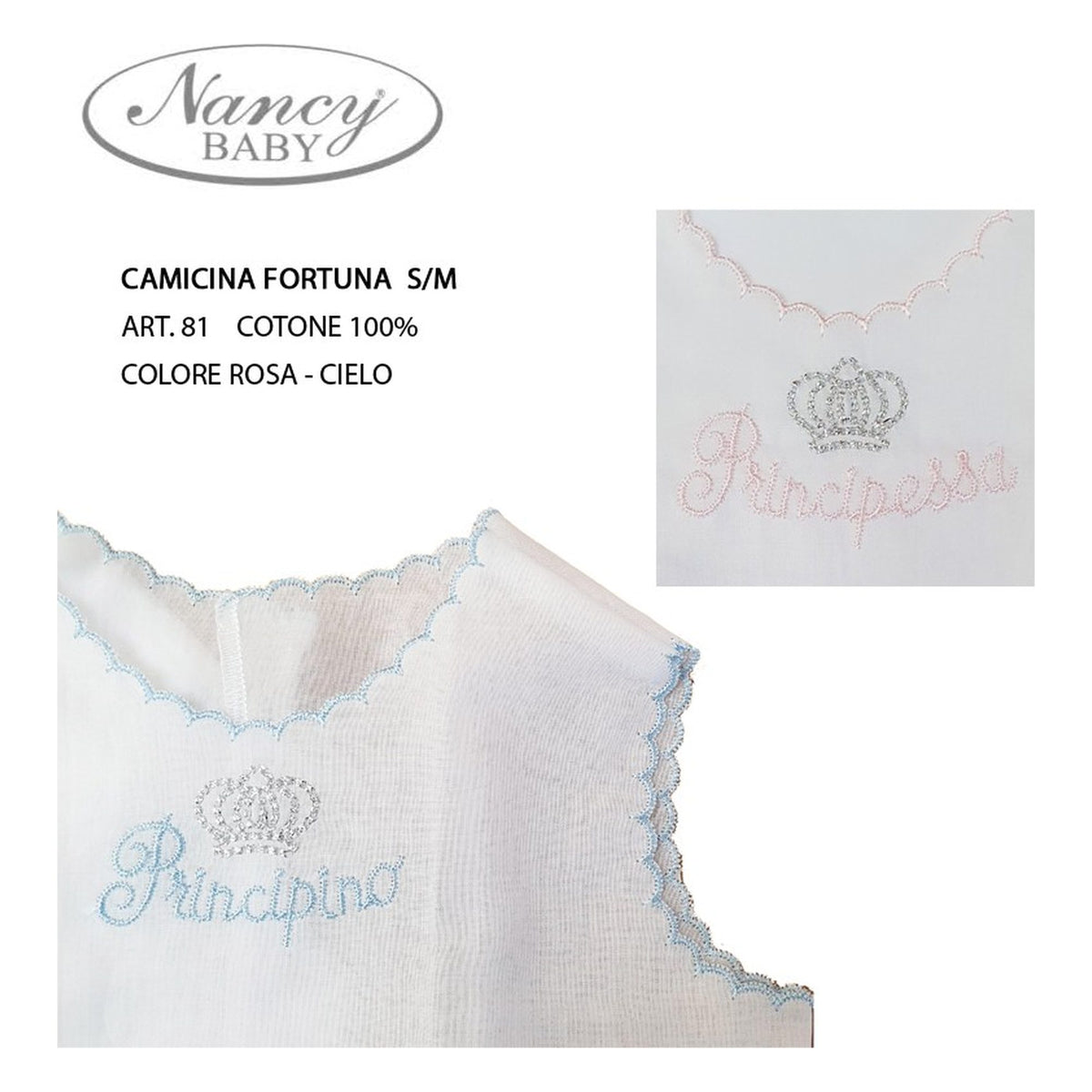 Camicina Fortuna Cotone Nancy Baby art.81 all'Ingrosso