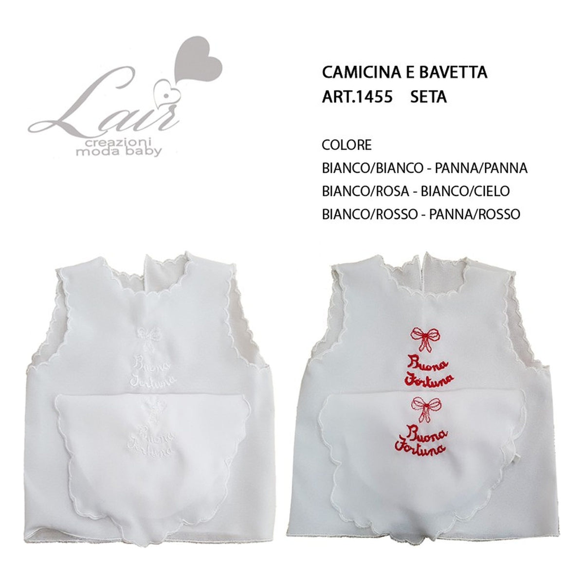 Camicina e Bavetta seta Lair art.1455 all'Ingrosso