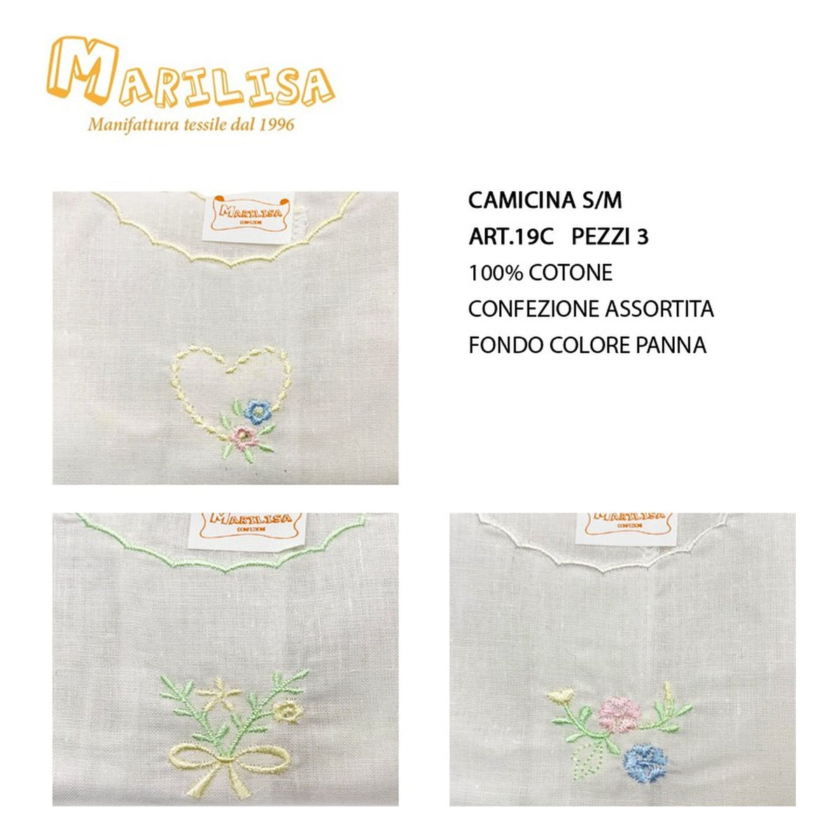 Camicina s/m Fortuna Marilisa art.19c pz.3 all'Ingrosso