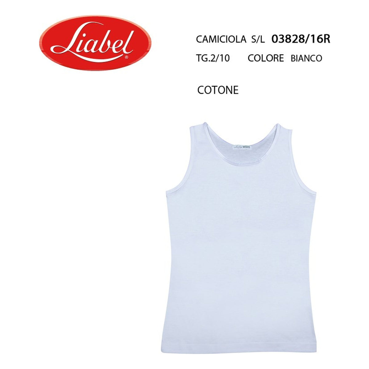 Camiciola bimba s/l Liabel art.03828/16R cotone all'Ingrosso