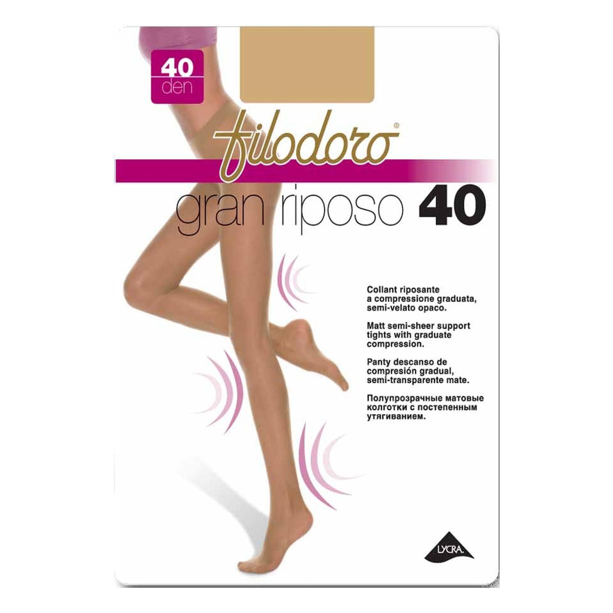 Collant Filodoro Gran Riposo 40 den paia 6 all'Ingrosso
