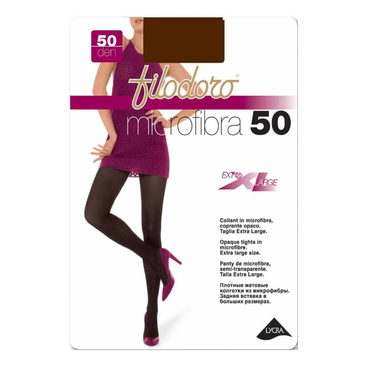 Collant Filodoro Microfibra 50 den XL Clio paia 6 all'Ingrosso