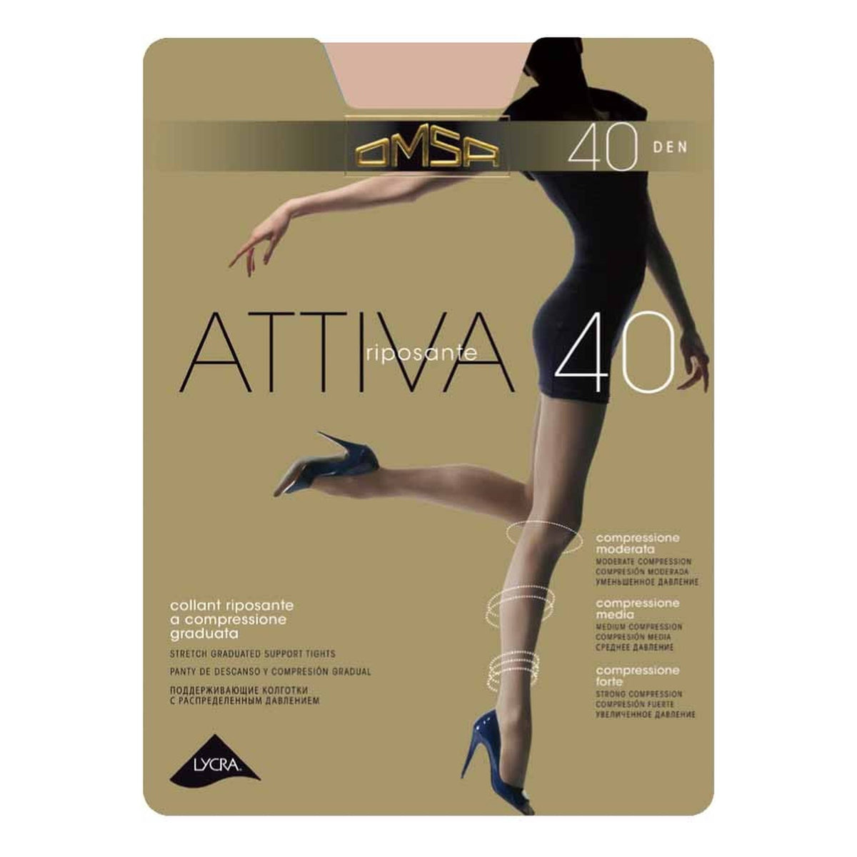 Collant Omsa Attiva 40 paia 10 all'Ingrosso