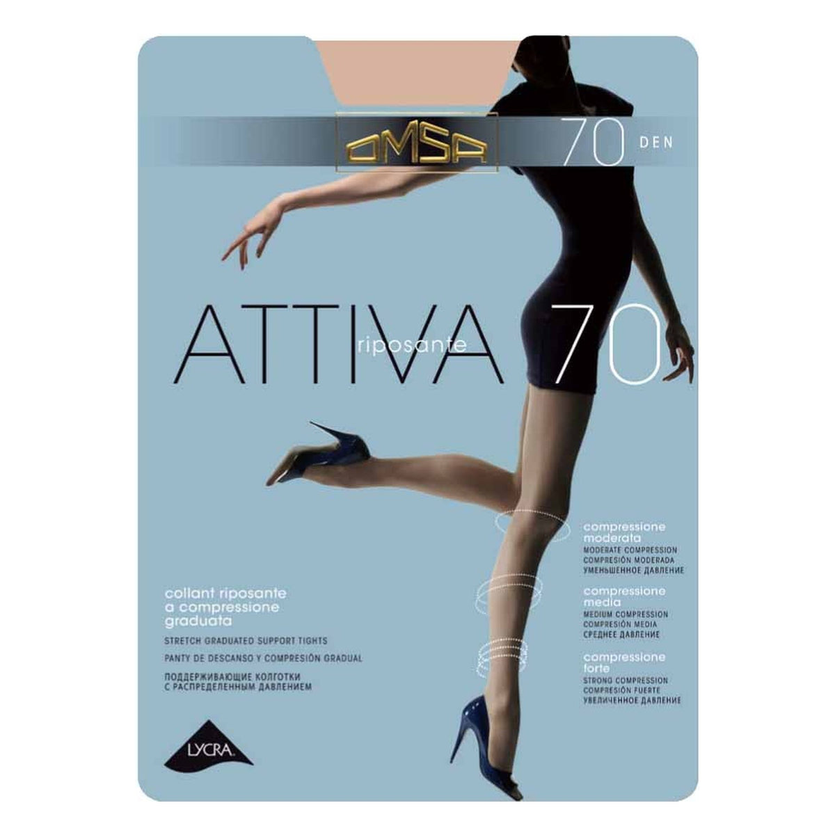 Collant Omsa Attiva 70 paia 5 all'Ingrosso
