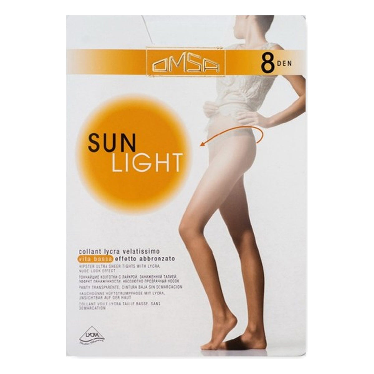 Collant Omsa Sunlight 8 den vita bassa pa.5 all'Ingrosso