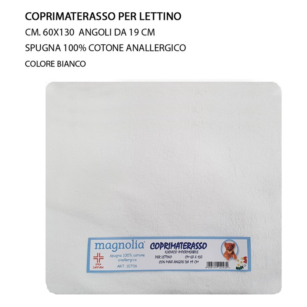 Coprimaterasso Magnolia 60x130 all'Ingrosso