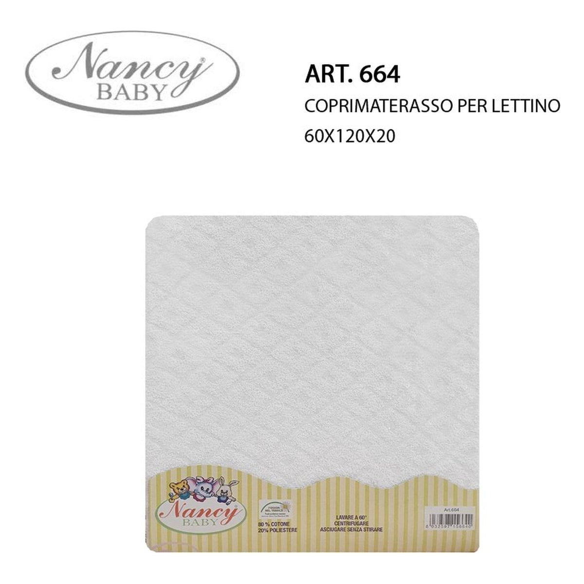 Coprimaterasso per lettino Nancy Baby art.664 all'Ingrosso