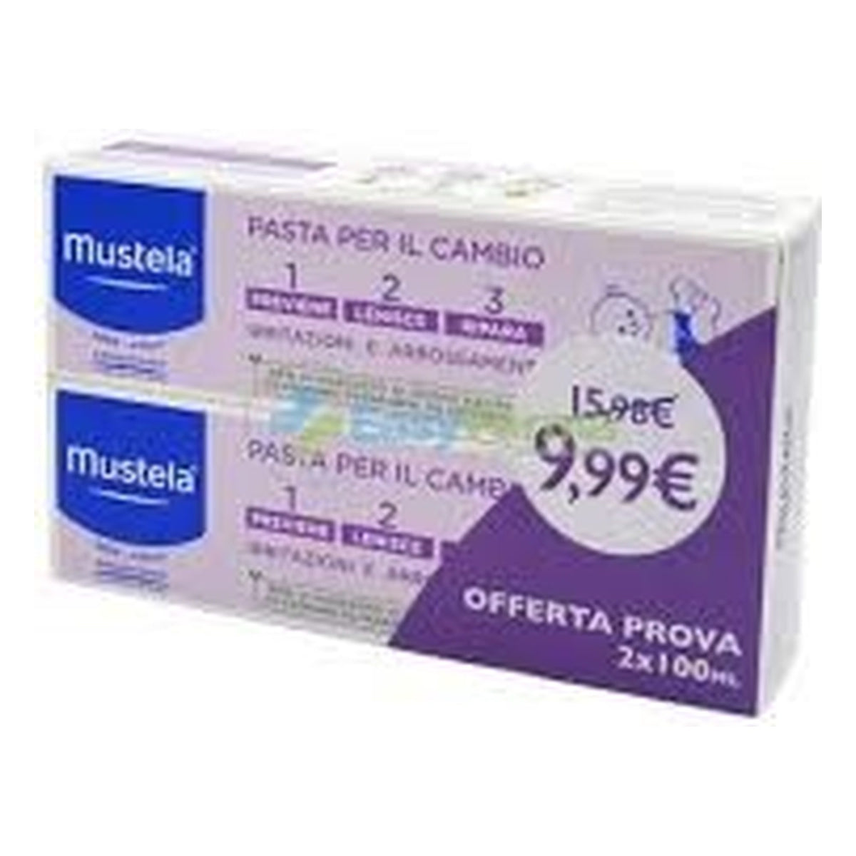 Crema per il Cambio Mustela 2X100 ML all'Ingrosso