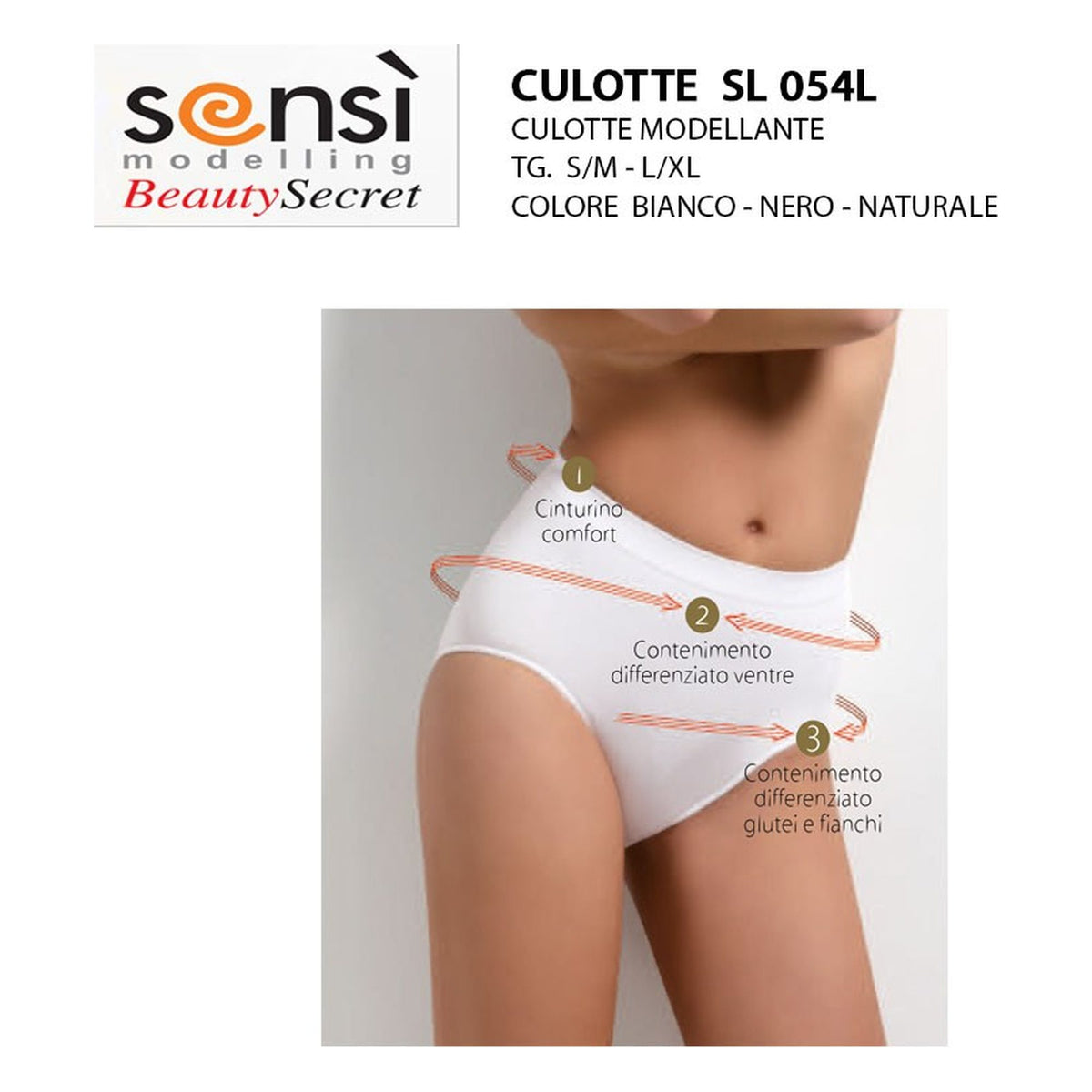 Culotte modellante Sensì art.SL 054 L all'Ingrosso