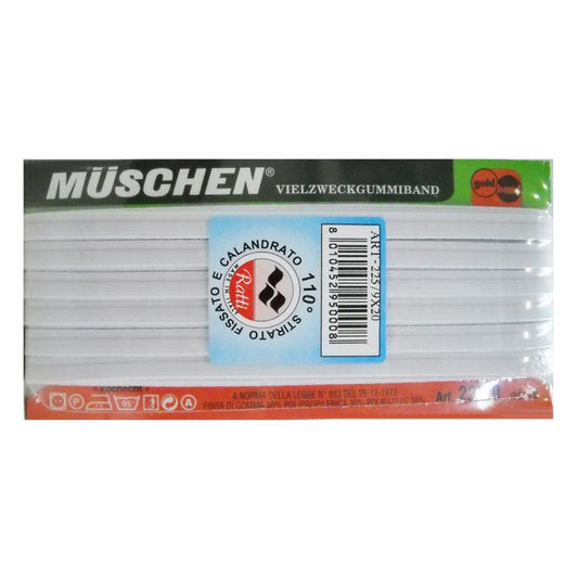 Elastico Muschen art.225 n°9 pezze da metri 20 all'Ingrosso