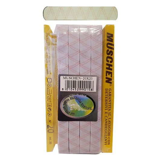 Elastico Treccia Muschen N°20 mm.13 pezze da metri 2 all'Ingrosso